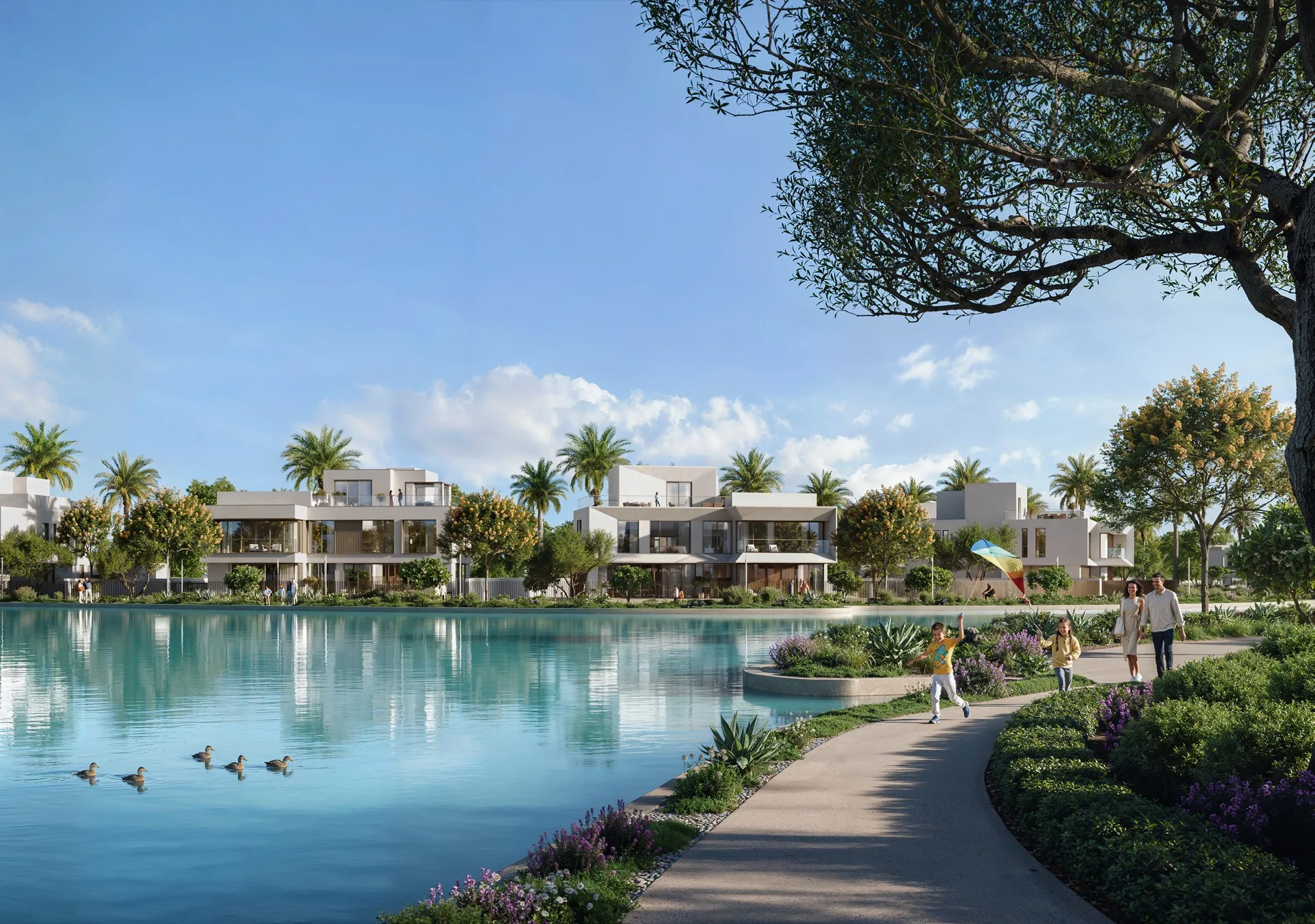 Lunaya lagoon landscape and residences